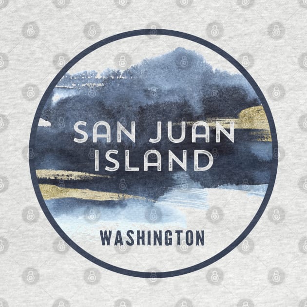 San Juan Island, Washington Watercolor Design by Pine Hill Goods